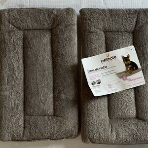 Brown Petmate Rectangular Kennel Mat for up to 10 lbs Crates 20" BUNDLE of 2